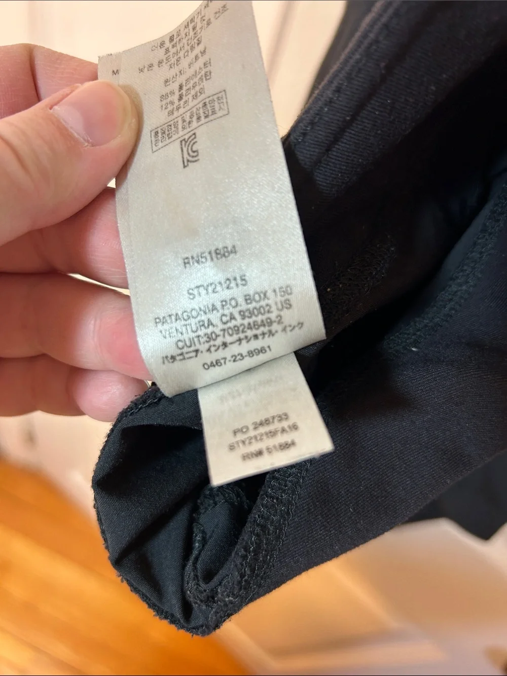 Patagonia Black Worn Wear W's Happy Hike Studio Pants size medium - Picture 4 of 9